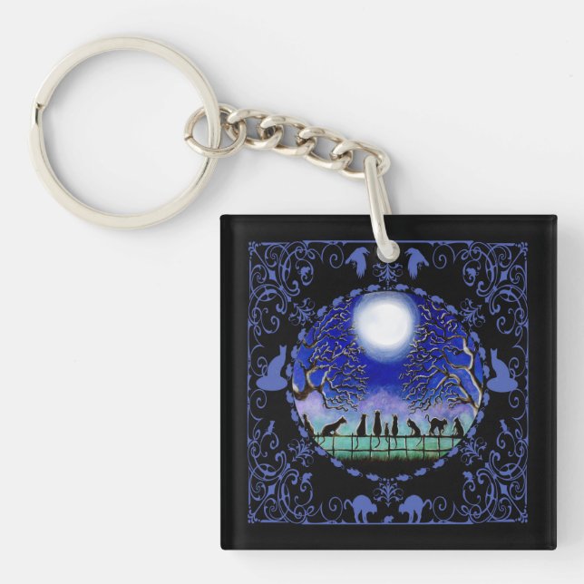 Svarta katternyckelring (Framsidan)