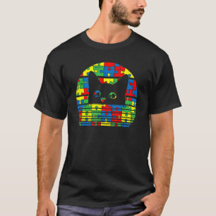 Svarta kattgåvor för autismmedvetenhet för barn Sö T Shirt