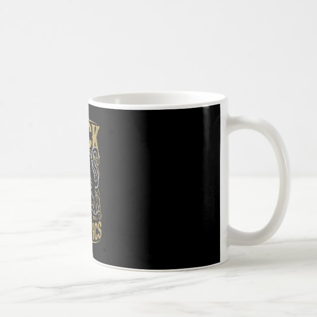 Svarta kattlycka för kvinnor är för kättare häxa  kaffemugg (Höger)