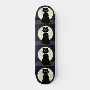 SVARTA KATTMOONLIGHT-SKATEBOARER MINI SKATEBOARD BRÄDA 18,5 CM