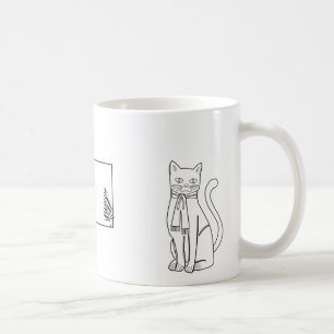 svarta kattmuggar kaffemugg