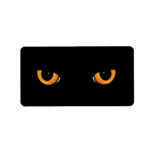 Svarta Kattögon Adressetiketter