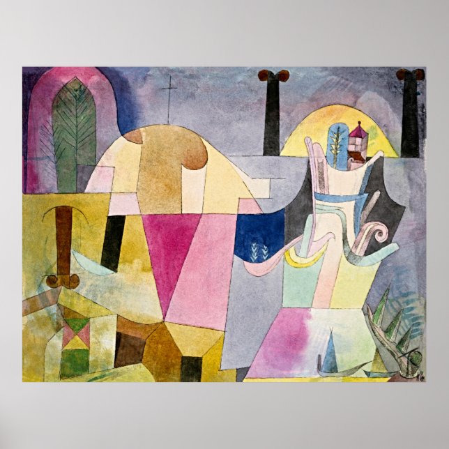 Svarta kolumner i ett liggande av Paul Klee Poster (Framsidan)