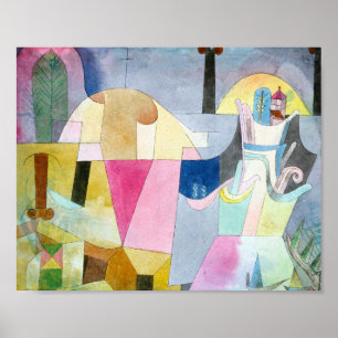 Svarta kolumner i ett liggande: Paul Klee 1919 Poster