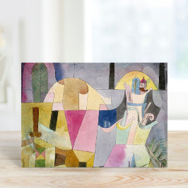 Svarta kolumner i ett liggande | Paul Klee Kort