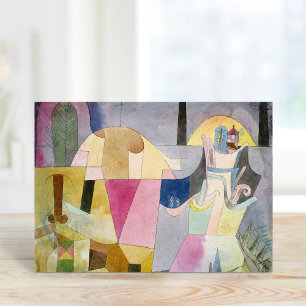 Svarta kolumner i ett liggande Paul Klee Kort