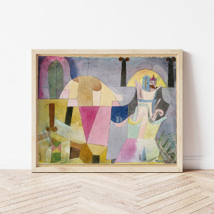 Svarta kolumner i ett liggande   Paul Klee Poster