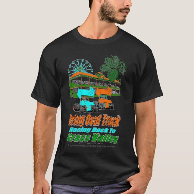 Svärta, komma med ovalen spårar tävlabaksida för tee shirt (Framsida)