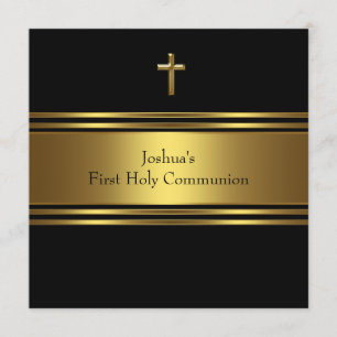 Svarta Kor Boys First Communice Inbjudningar