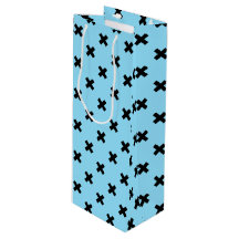 Svarta kor stygn på baby blue