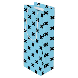 Svarta kor stygn på baby blue