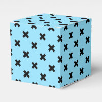 Svarta kor stygn på baby blue