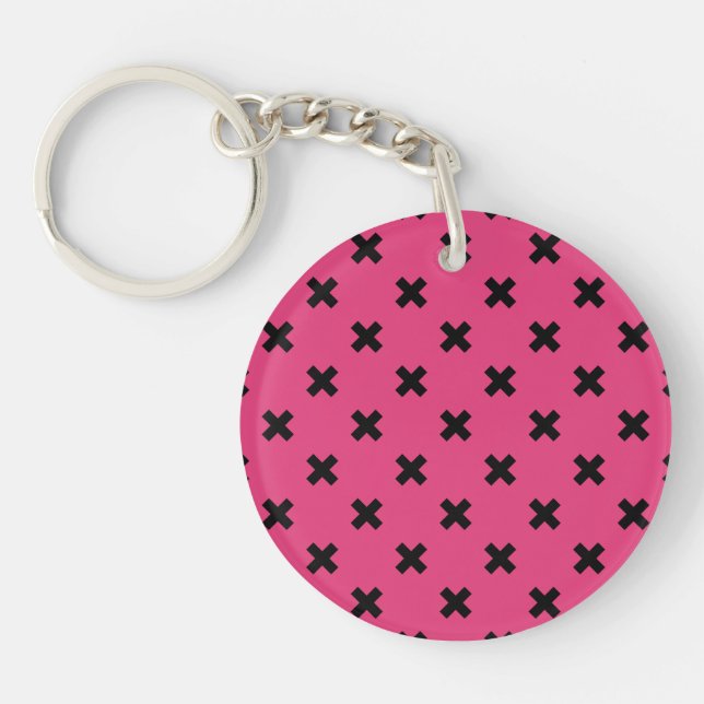 Svarta kor stygn på fuchsia (Framsidan)