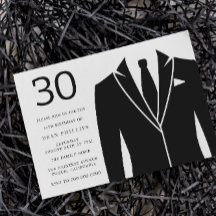 Svarta Kostym och Tie 30års födelsedag Party