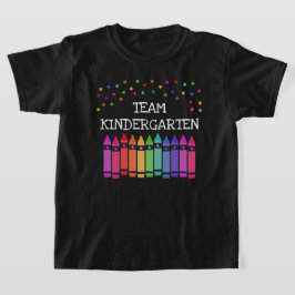 Svarta Kritor & Stjärnor Team Förskola T Shirt