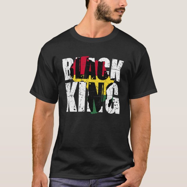 Svarta Kung Afrika Karta Svarta historiken Månad A T Shirt (Framsida)