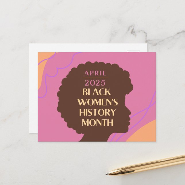 Svarta kvinnohistoriens månad vykort (Fram/Back In Situ)