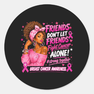 Svarta Kvinnor Afrikanska Rosa Bröstcancer Medvete Runt Klistermärke
