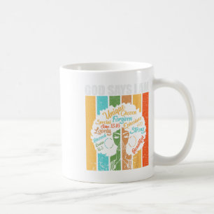 Svarta kvinnor Gud säger att jag är svart historie Kaffemugg