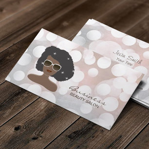 Svarta kvinnor i Sunglass Beauty Salon Visitkort