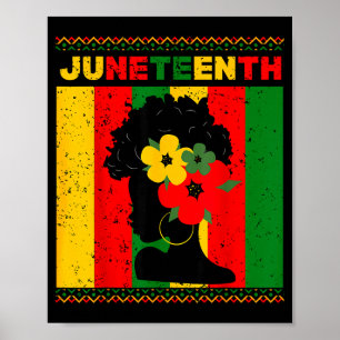 Svarta kvinnor juneteenth stolthet kvinnor svart h poster