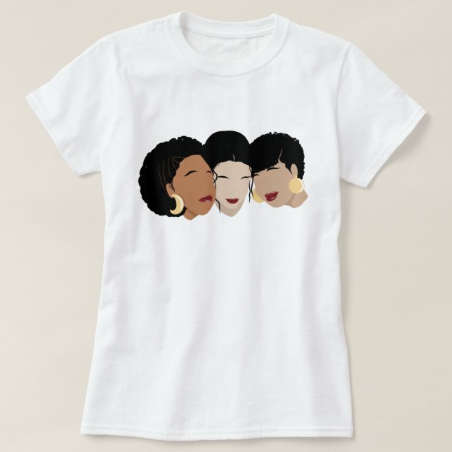 Svarta kvinnor, syster Friends T Shirt (Design framsida)