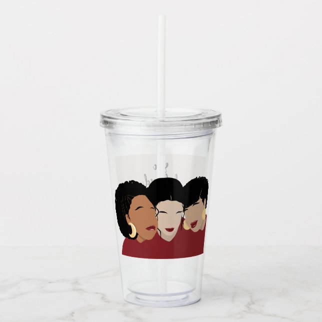 Svarta kvinnor, syster Friends Take Away Mugg (Framsida)