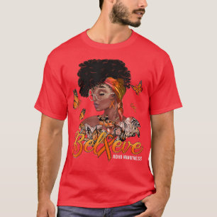 Svarta kvinnor tror på Orange Ribbon ADHD-medveten T Shirt