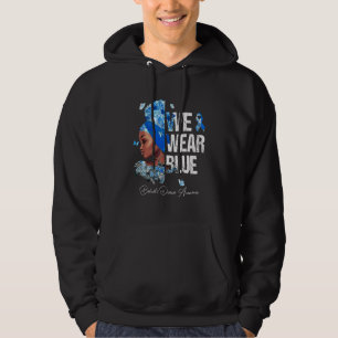 Svarta kvinnor Vi Bära Blue Behcets Disease Awaren Hoodie