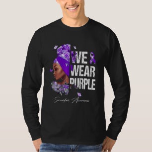 Svarta kvinnor Vi Bära Lila Sarcoidos Awareness T Shirt