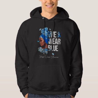 Svarta kvinnor Vi Bära medvetenhet om blå Pompes s Hoodie