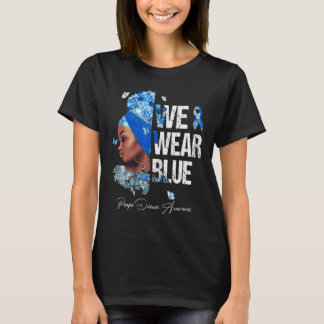 Svarta kvinnor Vi Bära medvetenhet om blå Pompes s T Shirt