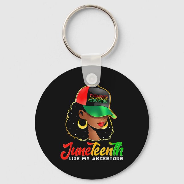 Svarta kvinnors frihet 1865 Juneteenth som mina fö Nyckelring (Framsida)