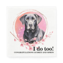 Svarta Lab Weddingsalladukar Med Hund Foto