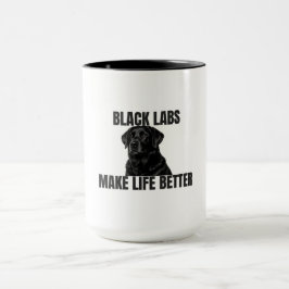 Svarta Labbar Gör Livet Bättre – Black Lab Coffee Mugg