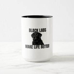 Svarta Labbar Gör Livet Bättre – Black Lab Coffee Mugg
