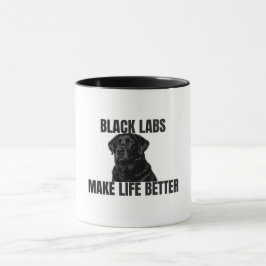 Svarta Labbar Gör Livet Bättre – Black Lab Coffee Mugg