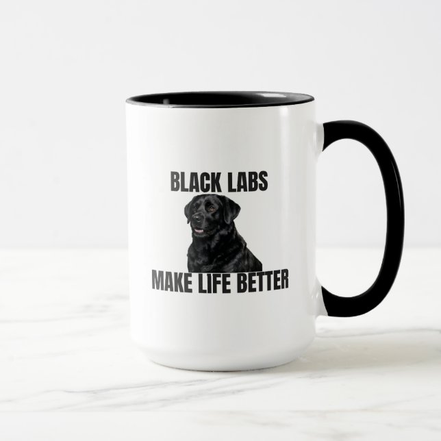 Svarta Labbar Gör Livet Bättre – Kaffemugge Mugg (Höger)
