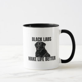 Svarta Labradors Gör Livet Bättre – Kaffemugg
