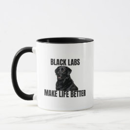 Svarta Labradors Gör Livet Bättre – Kaffemugg