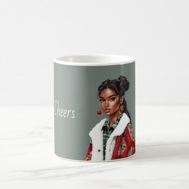 Svarta Lady Granatäppleörhängen Kaffemugg (Center)