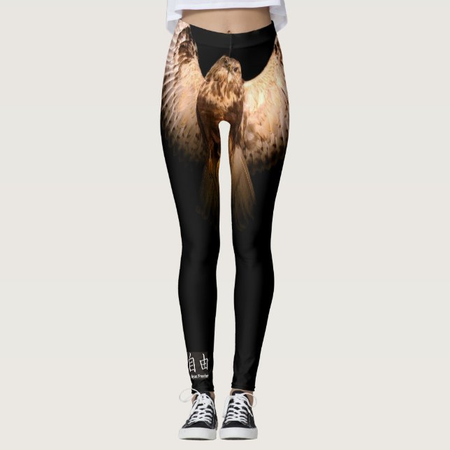 SVARTA LAGAR MED UGGLA UNDER FLYGNING LEGGINGS (Framsida)