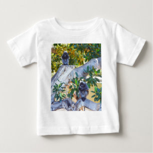 Svarta Langurapor som äter, Baby T-shirt