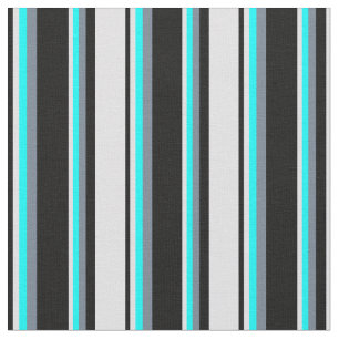 Svarta, lavender, cyan och skiffer-Grått, Mönster Tyg