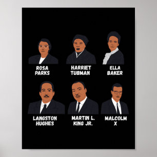 Svarta ledare inspirerande Svarta historien Afrika Poster