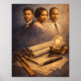 Svarta legendariska uppfinnare poster