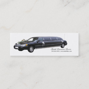 Svarta Limo Limousine Affärskort Mini Visitkort