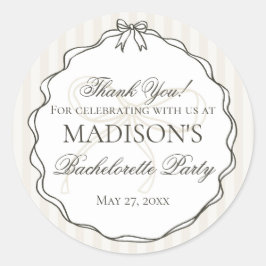 Svarta lingerie dusch möhippa presentkort runt klistermärke