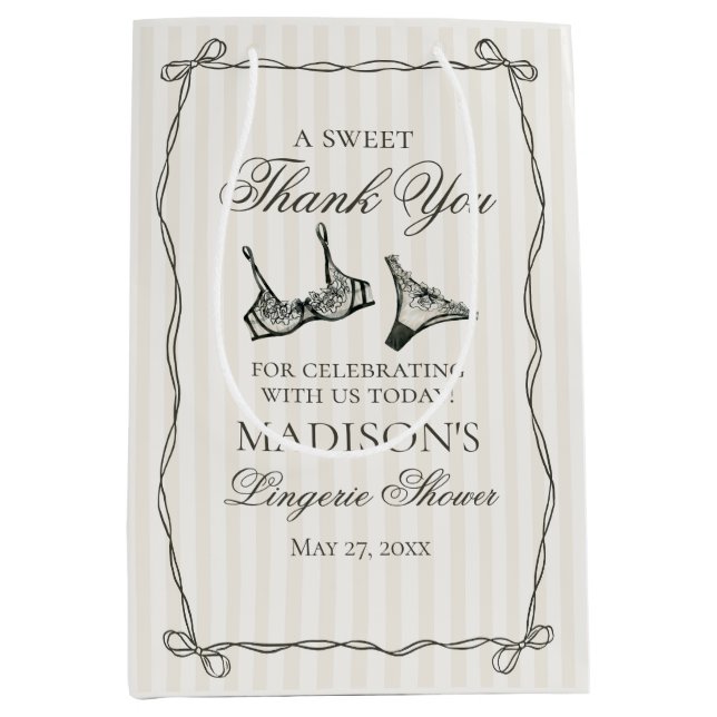 Svarta lingerie duschtjejbröllopsfavorit (Framsidan)