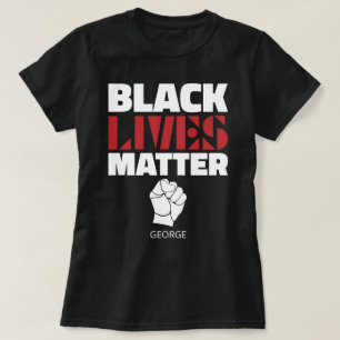 Svarta liv, förhöjd, anpassad Namn T Shirt